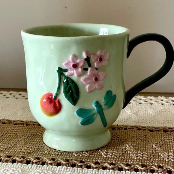 Anthropologie Mint Green Ceramic Faye Mug - Picture 2 of 8